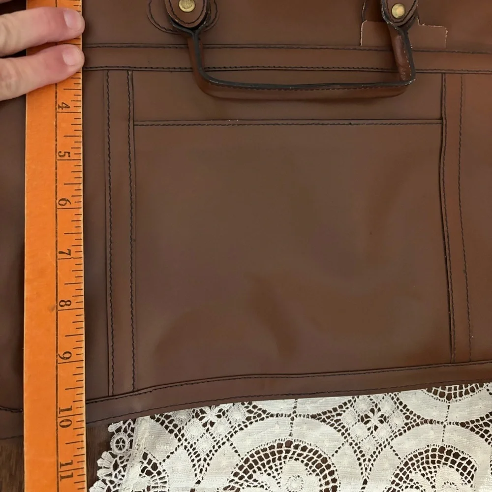Jordache Vintage Brown Leather Men's Bag Briefcase Portfolio Unisex